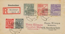 SOWJETISCHE ZONE SACHSEN 1946, Wiederaufbau kpl. Satz dabei ABART R-Bf MERSEBURG