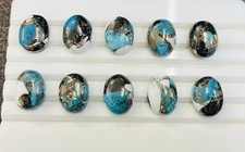 Spiny Oyster Copper Turquoise 16x12 mm Oval Cabochon Gemstone 5 Pieces Lot