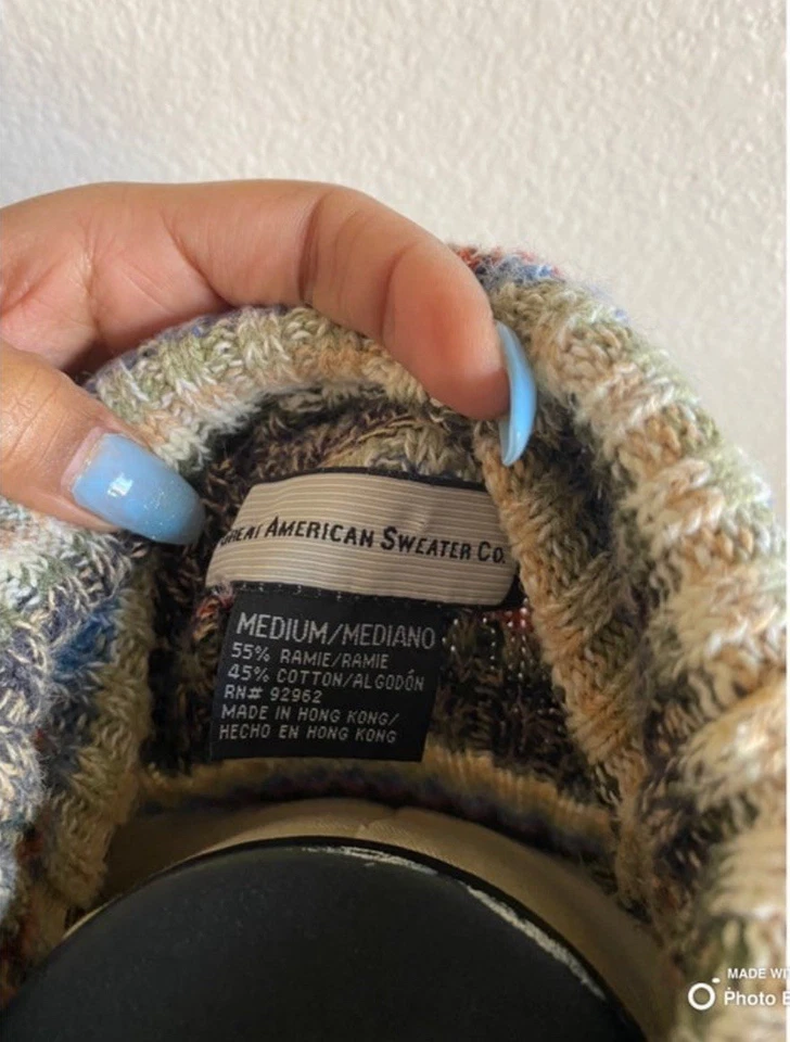Suéter Vintage A Great Americano Cuello Alto Para Mujer Talla M Foto 3 de 3