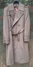 Original Korean War Us Army Regulation Wool Overcoat Shade No 79 Taupe - 38R