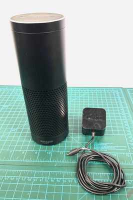 Amazon Echo 1st Gen Smart Speaker Black SK705D1 Alexa Wi-Fi Bluetooth W Adapter