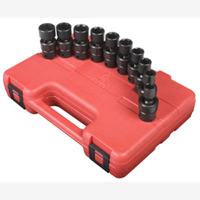 Sunex 3657 3/8'' Dr. 10 Pc. Metric Universal Impact Socket Set