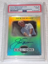 Jack Nicklaus PSA 9 MINT 2012 Press Pass Legend Autograph Card #5/10 Signed Hat