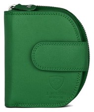 J. Wilson London Ladies RFID Safe Designer Leather Purse Card Women Wallet Zip P