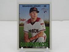 BRANDON DRURY 2016 TOPPS HERITAGE REAL ONE AUTOGRAPH AUTO RED INK #56/67!!