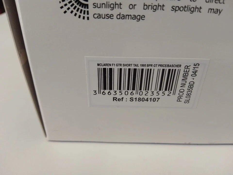 Solido Mclaren F1 GTR BMW WEST #8 Nielsen BPR GT Endurance 1995 1/18 S1804107 - Immagine 4 di 4