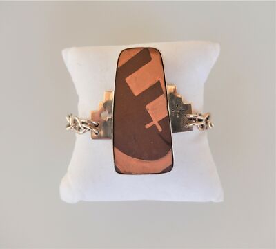Mata Ortiz Pottery Shard Bracelet by Lapidaria Barrera Casa Grande Mexico
