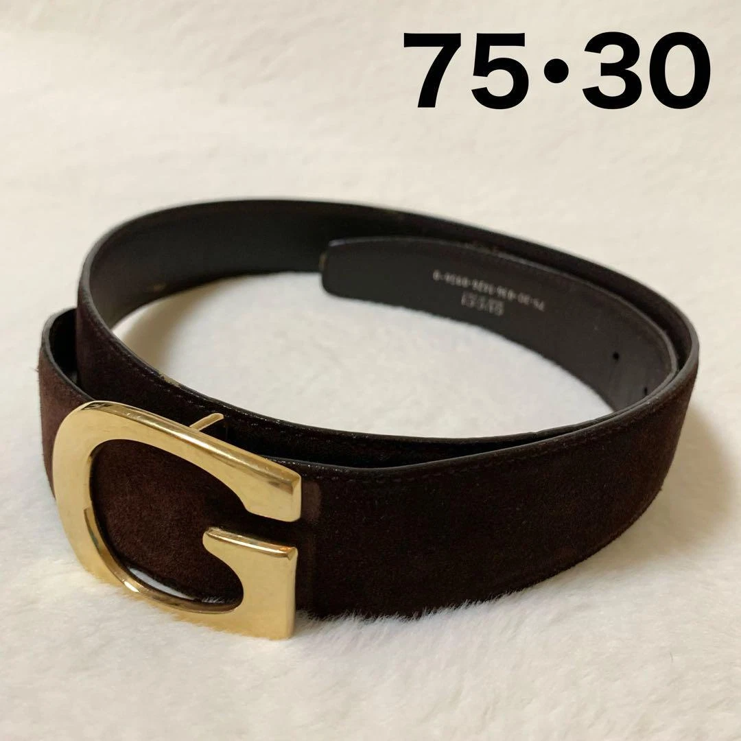 Ceinture femme GUCCI mode daim marron taille 75 authentique