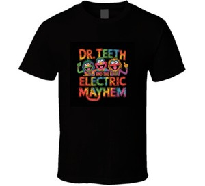 T-shirt Dr. Teeth And The Electric Mayhem The Muppet Show Pour Femme Taille M - Noir Neuf Avec étiquettes