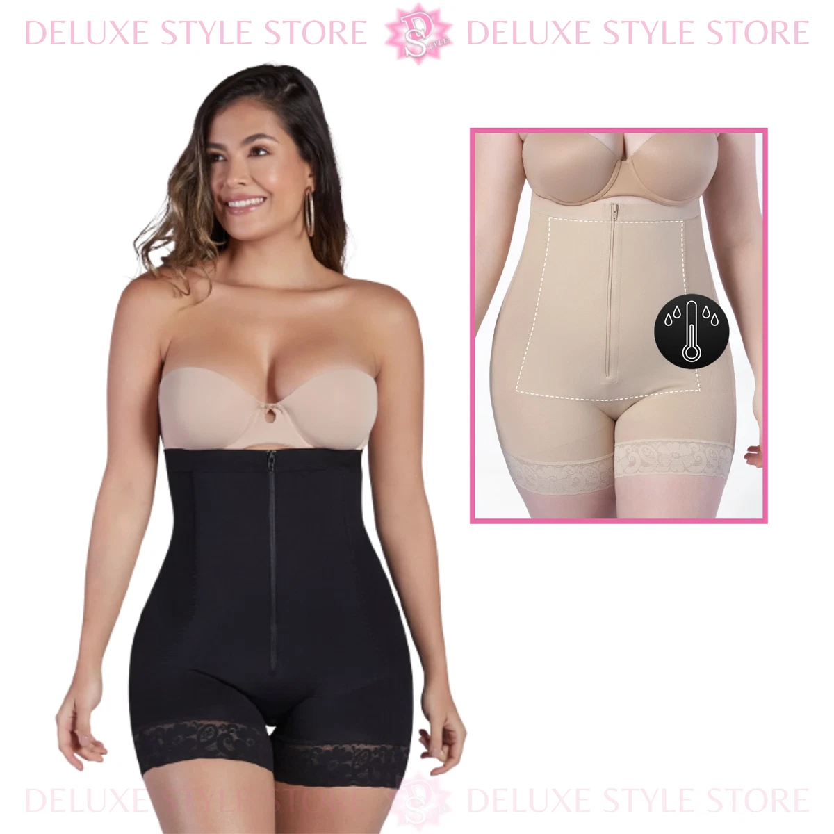 Women's Thermal High-waisted Curvy Body Shaper Fajas Colombianas Curveez  5505