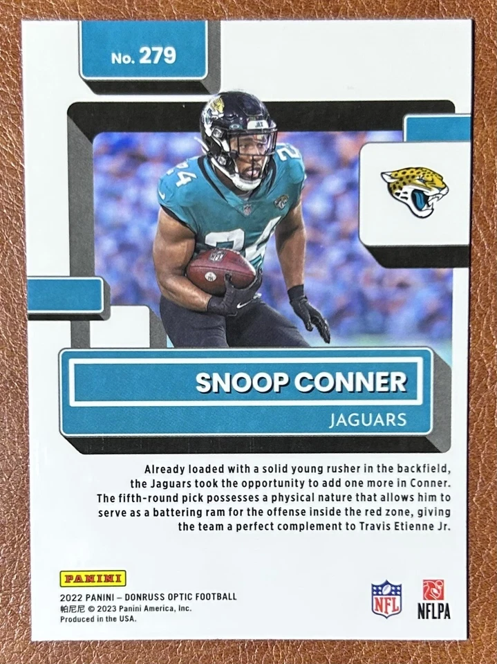 SNOOP CONNER 2022 Panini Donruss Optic Rated Rookie RC #279 Jaguars Base - Image 2 of 2