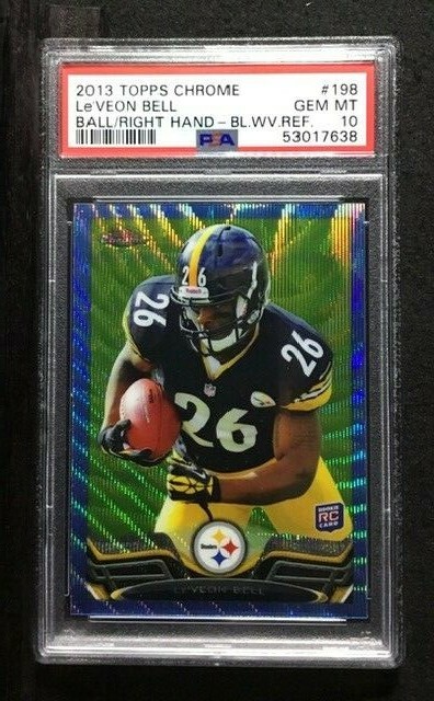 2013 Topps Chrome Blue Wave Refractor Le'Veon Bell #198 PSA 10 GEM MT C#53017638