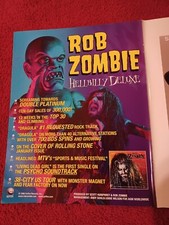 ROB ZOMBIE - 1998 US Full-Page Ad 'Hellbilly Deluxe' Album Release (HITS Mag.)