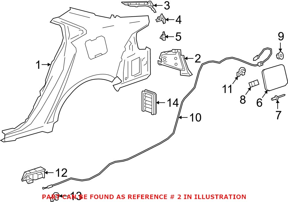 Genuine OEM Quarter Panel Extension for Toyota 6169802160 | eBay