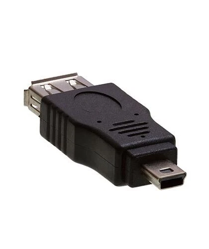 3 Pcs USB Type A Female to Mini B 5 Pin Male Adapter Converter Connector Black - Image 2 of 2