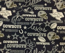 Dallas Cowboys Cotton Fabric by the 1/4 Quarter Yard - 9"L x 44"W