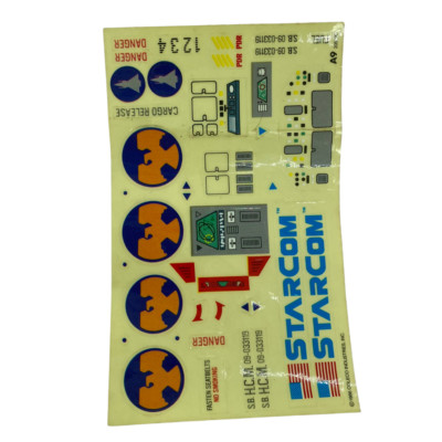 Starcom Starmax Bomber Original Stickerbogen komplett und unbenutzt