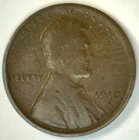 1910 S Lincoln Wheat Bronze 1c Penny Cent United States Coin Very Good Condition