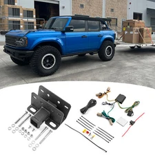 for Ford Bronco without LED Taillight 21-24, Trailer Hitch 2" Receiver w/ Wiring
