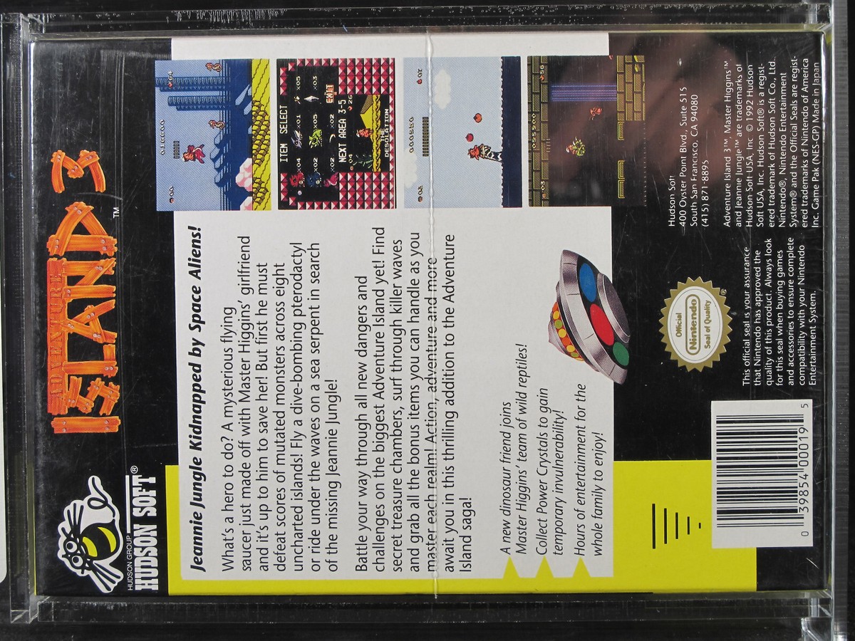 Adventure  III【中古・NES北米版】 Adventure Island 3 (Nintendo Entertainment System, 1992) for