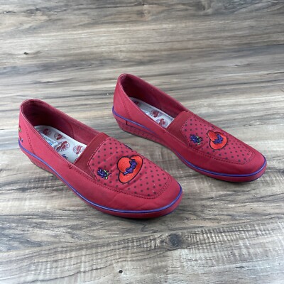 Keds Grasshopper Red Hat Society shoes Flats Womens Size