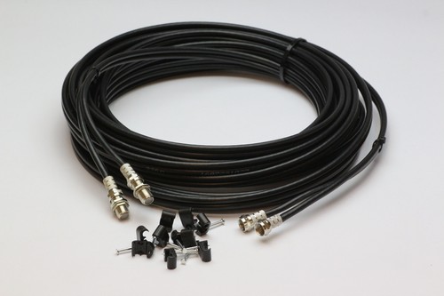 Câble de fusil double satellite noir 30 m Sky Plus et clips - Photo 10/12