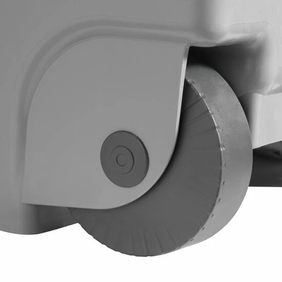 Sunware Abfalleimer 120 Lit.- 42,5x51x87,5cm-mit Rädern/Pedal/Griff-grau/schwarz - Bild 2 von 3