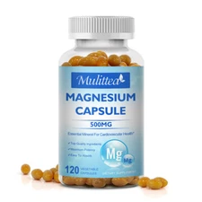 Magnesium Glycinate 500mg High Absorption,Improved Sleep,Stress & Anxiety Relief