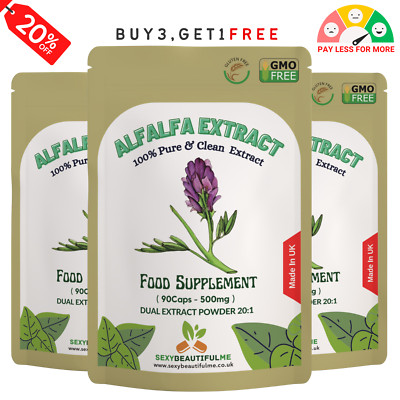 Luzerne Extrakt Kapseln 500mg - vegane Kapseln - helfen bei Cholesterin & Blutzucker