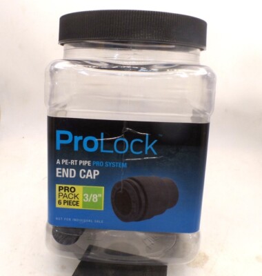 SHARKBITE PL013J6 PROLOCK PE-RT-PEX-COPPER END CAP 3/8'' PRO 6PK
