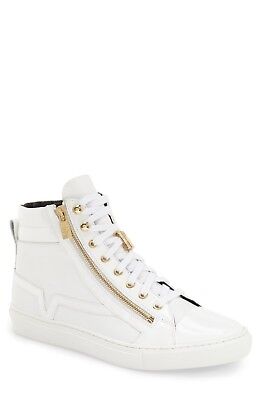 Versace Collection High Top Sneakers Men White Leather Size 46 EUC | eBay