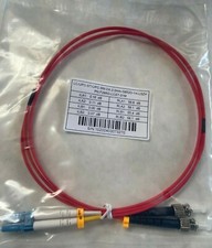 Fiber Optics Patch Cord Jumper SM SingleMode LSZH Duplex 2mm Red LCST LC-ST 1M