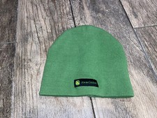 John Deere Beanie Green Winter Hat Ski Knit Cap Farm One Size Youth Boys