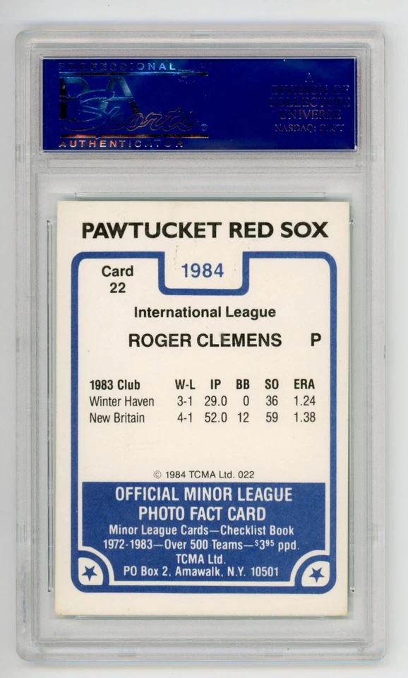 1984 TCMA Roger Clemens Graded Rookie Rc Card PSA 7 MLB Red Sox Yankees — 第 2/2 张图片