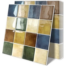 Thick Kitchen Peel and Stick Backsplash Tiles Square Self Adhesive Wall Tile ...