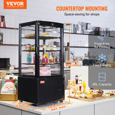 Refrigerated Display Case 3 Cu Ft 3 Tier Countertop Pastry Cooler