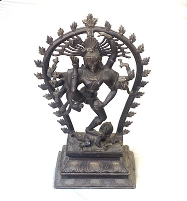 Tanzender Shiva Nataraja Flammenkreis Bronzestatue 18 Zoll hoch 8,8 kg Gewicht