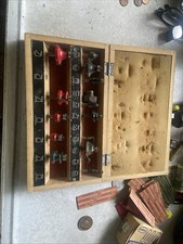 12-Piece Carbide Tipped Router Bit Starter Set - 1/4" Shank in Wooden Box JT 