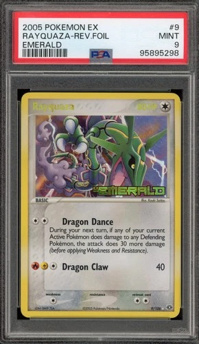 Pokemon Rayquaza EX Emerald Reverse Holo Rare #9 PSA 9 Mint