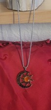 Kette mit Anhänger Sonne und Mond 