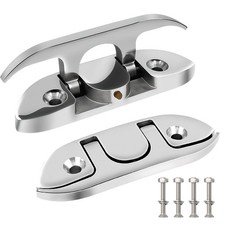 4.5 Inch Boat Dock Cleats 316 Stainless Steel Folding Cleat 4-1/2 Marine Flip...