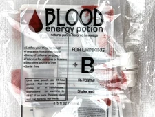 Blood Bag Drink Pouches Blood Energy Reusable 8 Pack IV Halloween Party Deco New