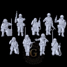 WW2 US Infantry HQ Set: 20mm and 28mm Wargame and Display Miniatures