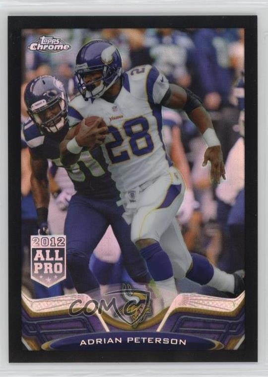 2013 Topps Chrome Black Refractor 237/299 Adrian Peterson #100 0j3l
