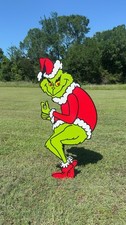 Handmade Grinch Christmas Yard Art Outdoor Wooden Lawn Decoration Made to Order