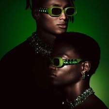 Luxury Retro Square Sunglasses Mens Women Rhinestone Hip Hop Shade Glasses UV400