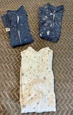 Unnivoll Sleep Sacks Oeko Tex Lot Of 3 Stars Moon 6-12 12-18 Months Blue Whi