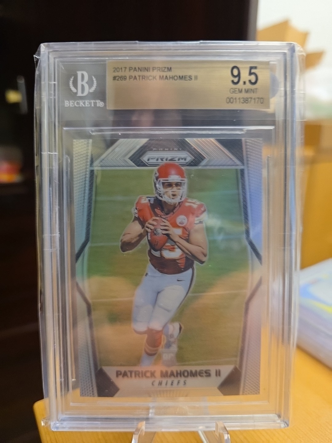2017 Panini Silver Prizm #269 Patrick Mahomes II RC Rookie BGS 9.5 Re-Grade