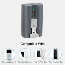 Kratax 6200mAh Rechargeable Ring Quick-Release Battery Pack Video Doorbell 2 3 4