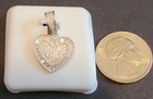 Genuine Moissanite And 925 Sterling Silver Heart Pendant 1.00 CTW — photo 1